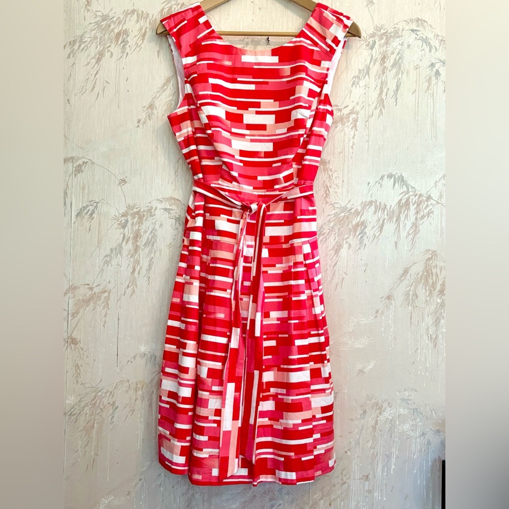 Robbie Bee Bright Pink Sleeveless Summer Dress with Tie Belt 8